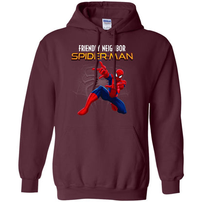 Friendly Neighbor Spider Man Movie Fan T-shirt Maroon