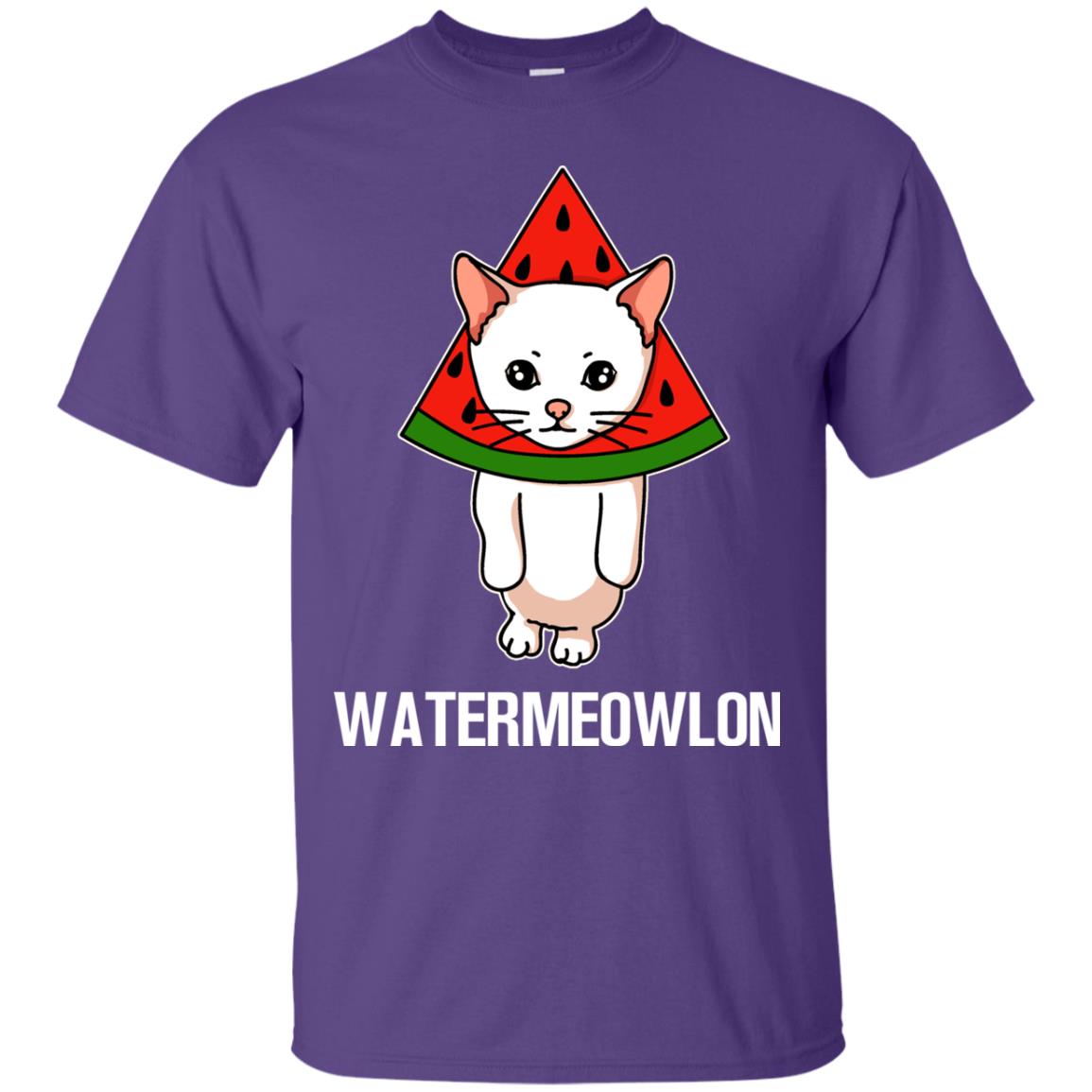 Watermeowlon Funny Summer Melon Fruit Shirt Purple