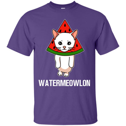 Watermeowlon Funny Summer Melon Fruit Shirt Purple