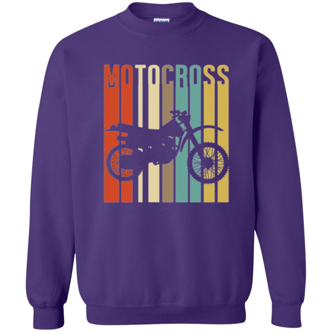 Dirt Bike Silhouette T-shirt Cool Vintage Motocross Purple