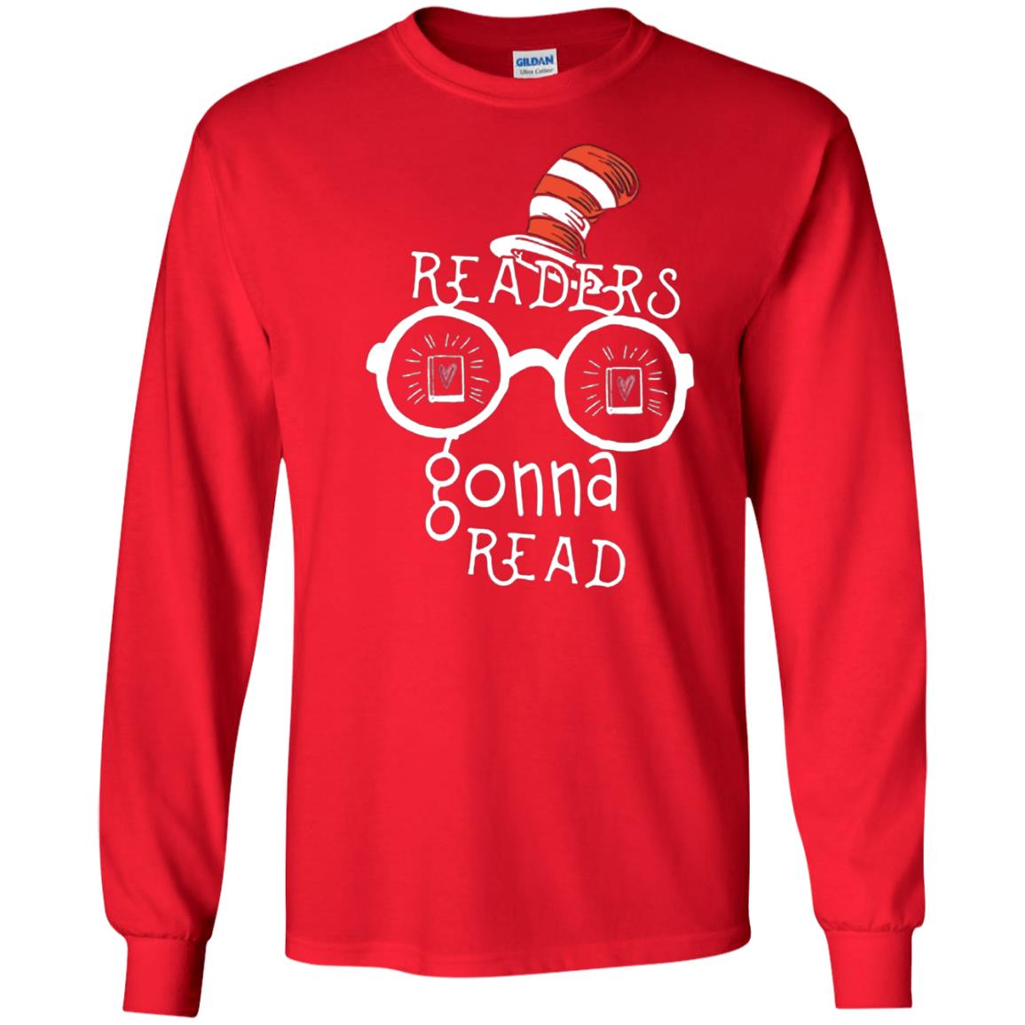 Readers Gonna Read Bookworm T-shirt Red
