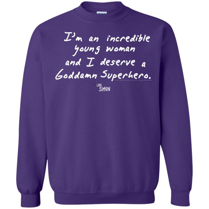 Love Simon Im An Incredible Young Woman And I Deserve A Goddamn Superhero Purple