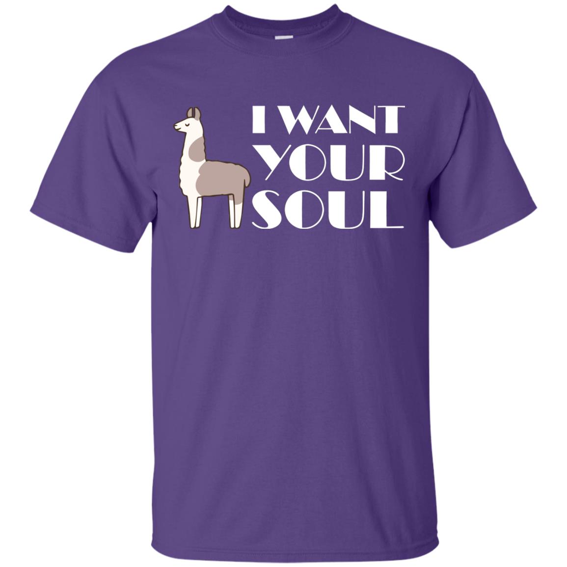 I Want Your Soul Llama Shirt Purple
