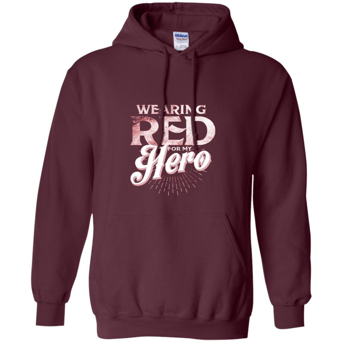 Wearing Red For My Hero Proud Us Army Shirt Maroon