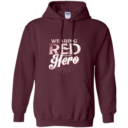 Wearing Red For My Hero Proud Us Army Shirt Maroon