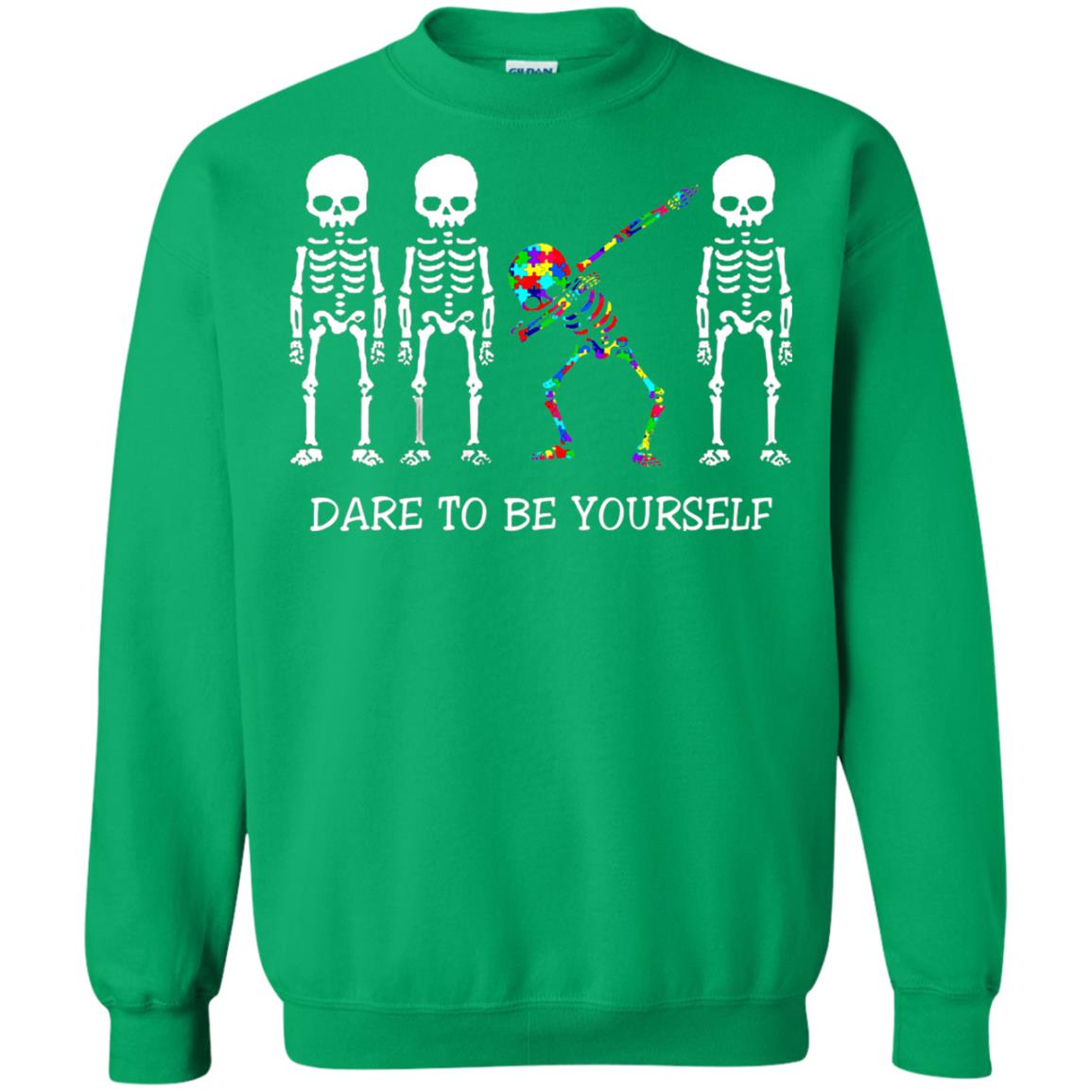 Dare To Be Yourself Autism Awareness T-shirt Irish Green