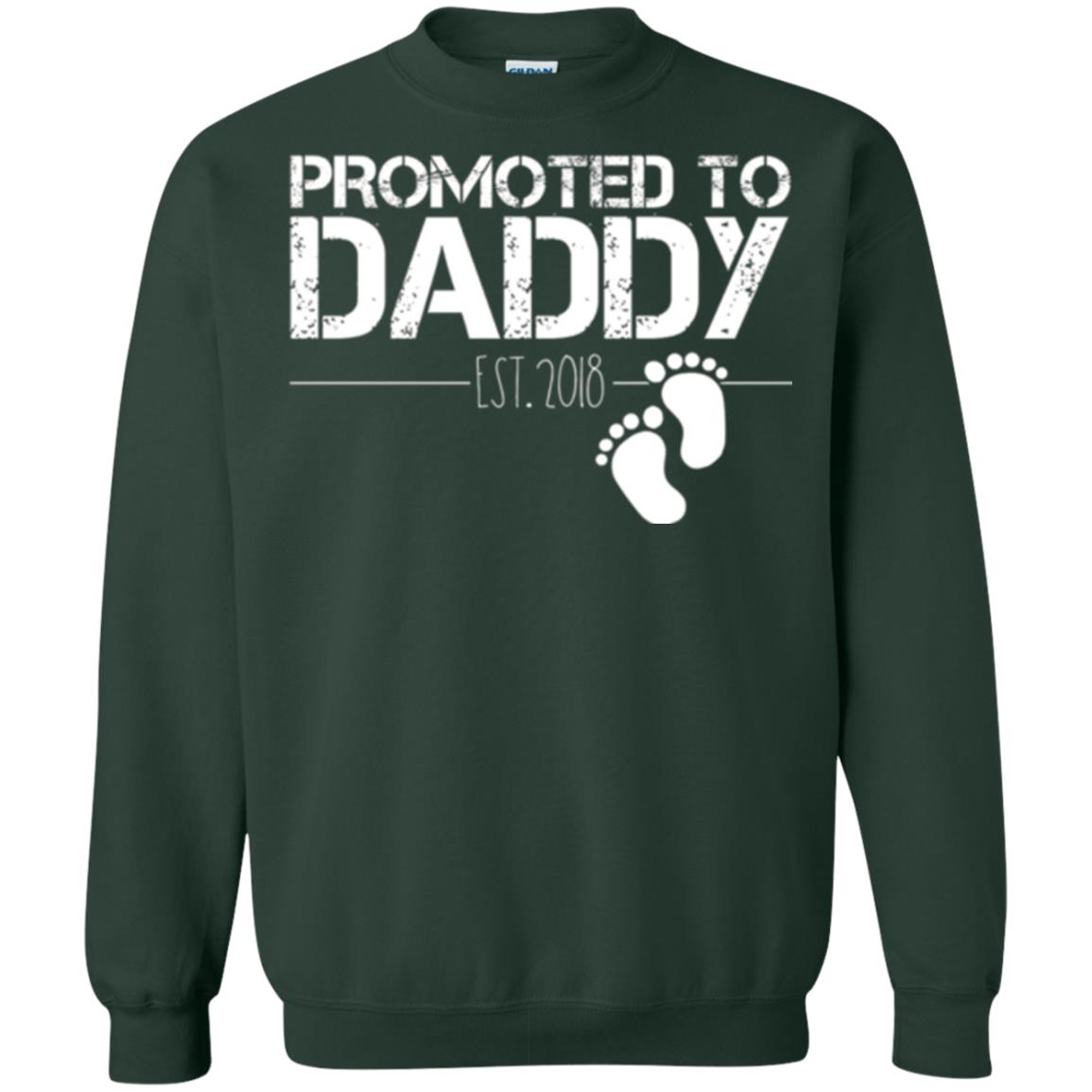 Daddy T-shirt Promoted To Daddy Est 2018 Forest Green