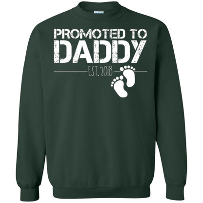 Daddy T-shirt Promoted To Daddy Est 2018 Forest Green