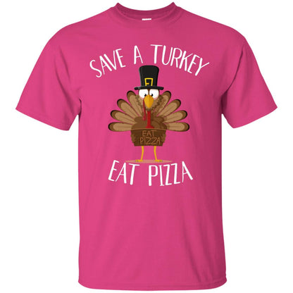 Save A Turkey Eat Pizza Thaksgiving Gift Shirt Heliconia