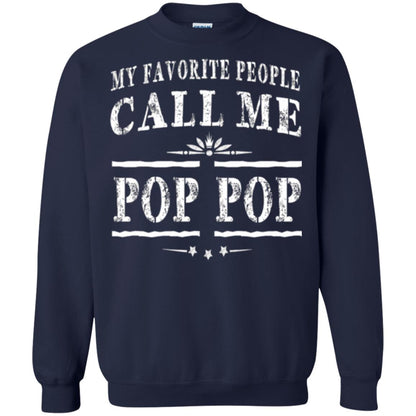 Family T-shirt My Favorite People Call Me Pop Pop Navy