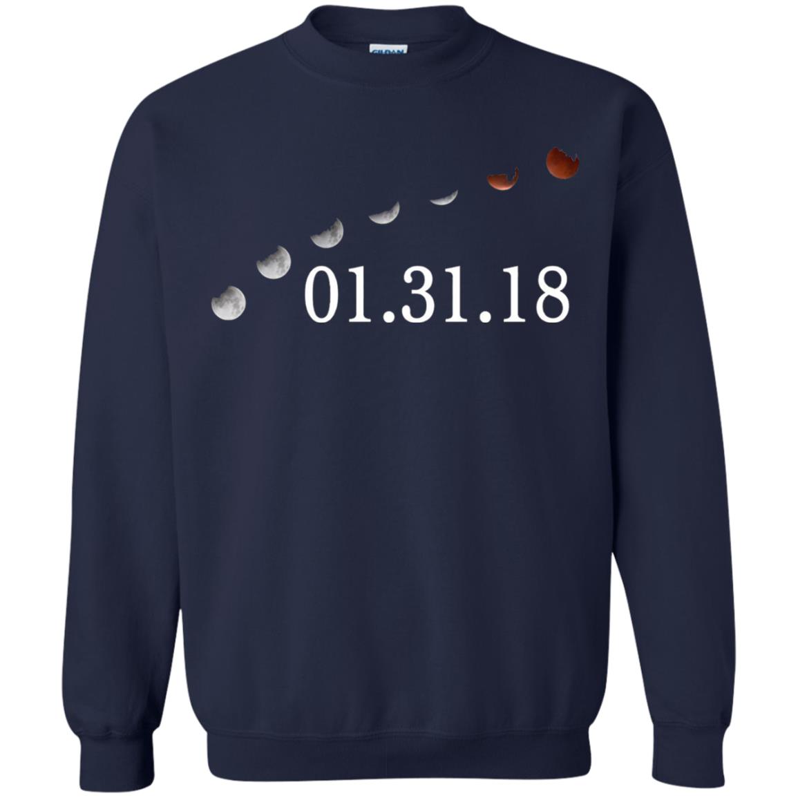 Usa Total Lunar Eclipse On January 31, 2018 T-shirt Navy