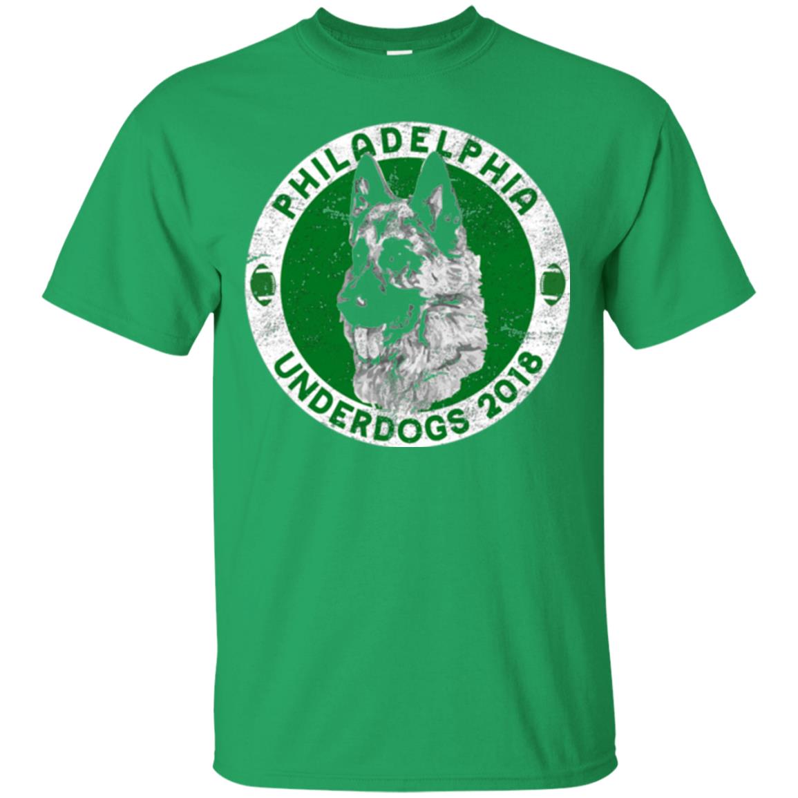 Dog Lover T-shirt Philadelphia Underdogs 2018 Distressed Irish Green