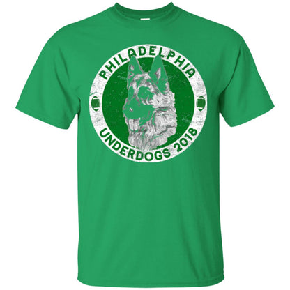 Dog Lover T-shirt Philadelphia Underdogs 2018 Distressed Irish Green