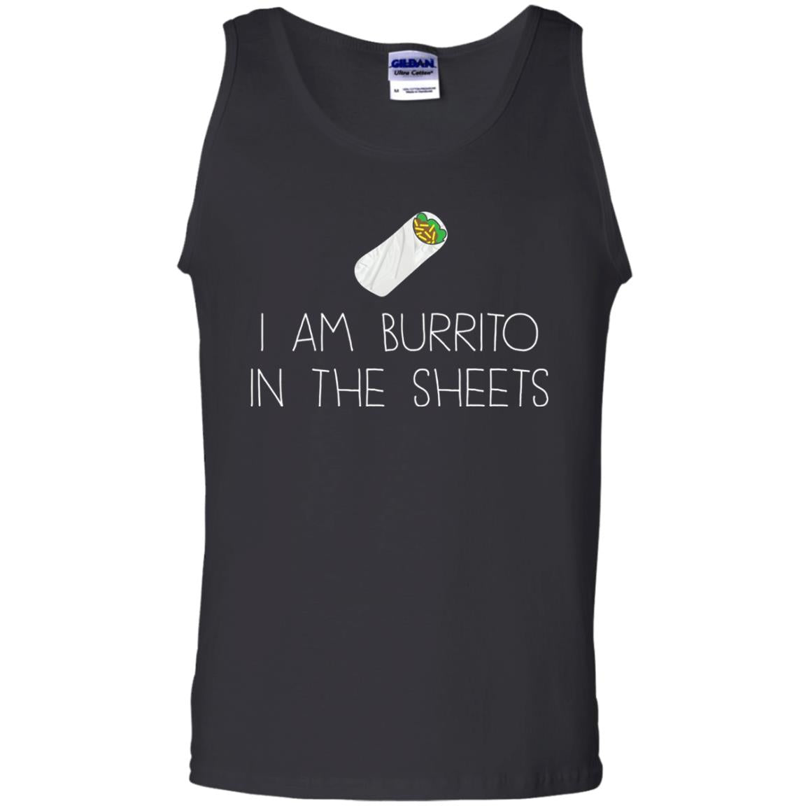 Burrito T-shirt I Am A Burrito In The Sheets Swaddling Black