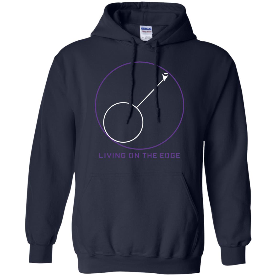 Gamer T-shirt Living On The Edge Run From The Storm Navy