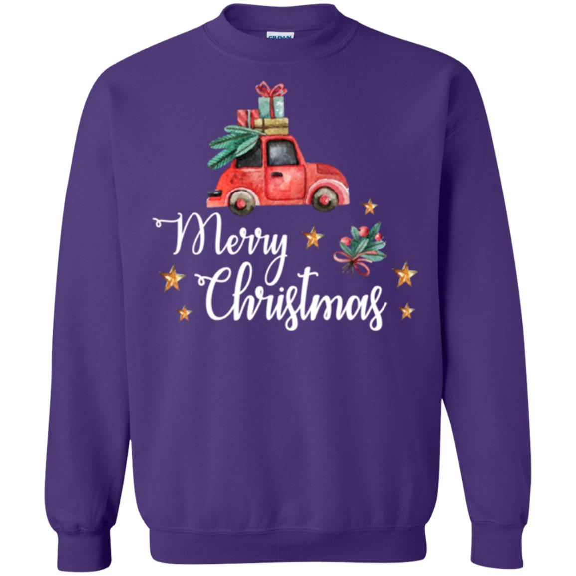 Car Lover T-shirt Merry Christmas T-shirt Purple