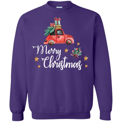Car Lover T-shirt Merry Christmas T-shirt Purple