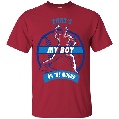 Thats My Boy On The Mound Softball Pitcher Shirt Cardinal