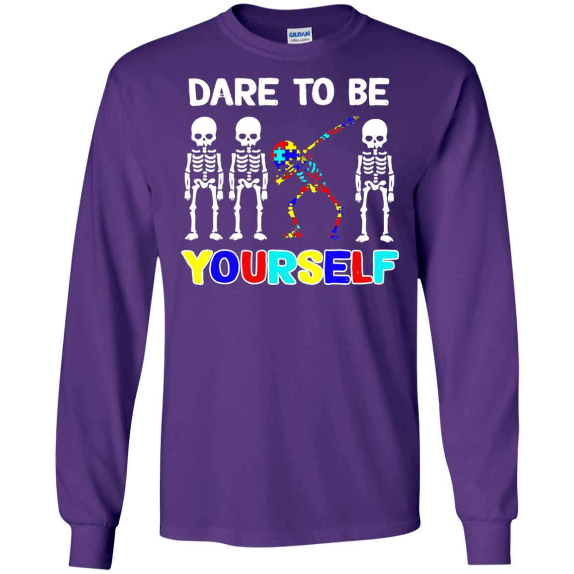 Dare To Be Yourself Autism Awareness Shirt Purple