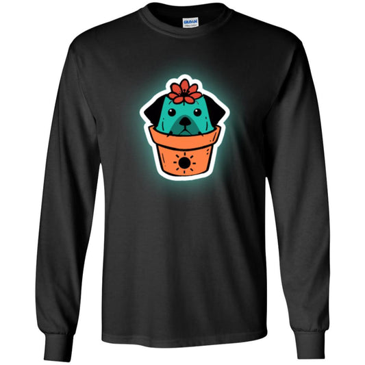 Dog Lover T-shirt Cactus Dog Dogcus Black