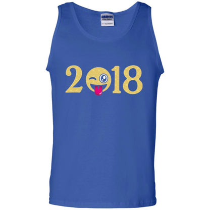 Happy New Year T-shirt Face New Year 2018 Party Royal