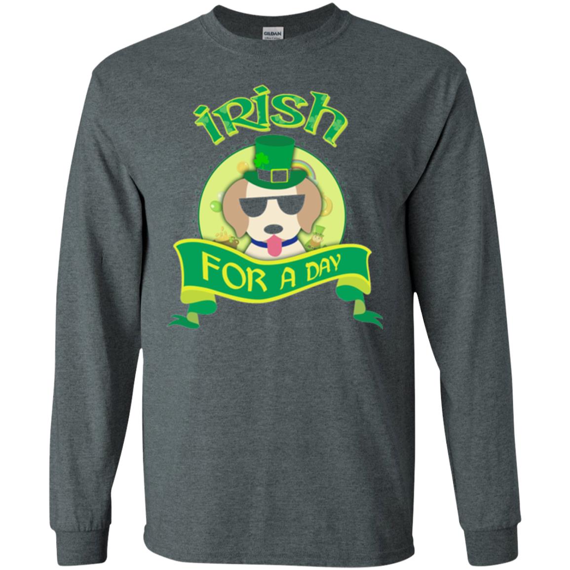 Saint Patrick_s Day 2018 T-shirt Amazing I_m Irish Labrador Dark Heather