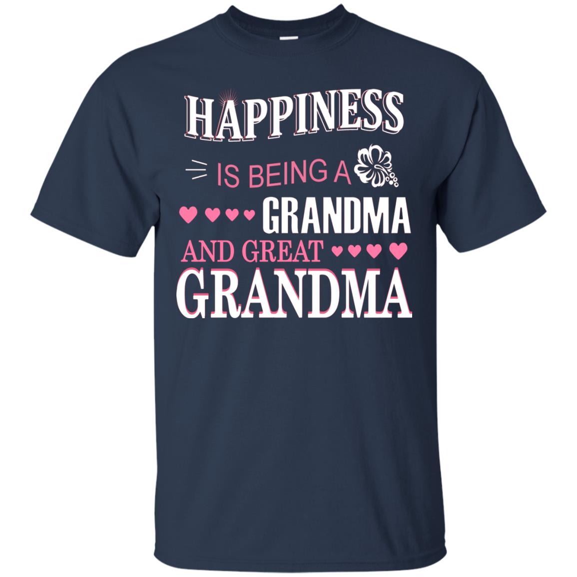 Happiness Is Being A Grandma And Great Grandma Navy