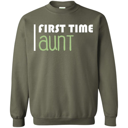First Time Aunt New Auntie Shirt Military Green