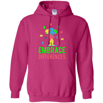 Autism Awareness T-shirt Embrace Differences Heliconia
