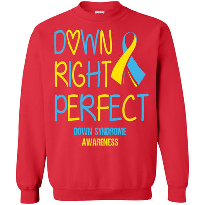 Down Right Perfect Down Syndrome Awareness T-shirt Red