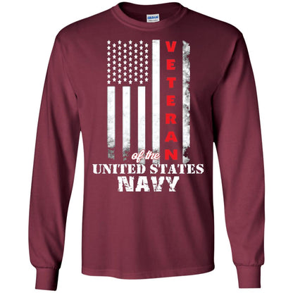 Armed Forces Us Navy Vintage Veteran T-shirt Maroon