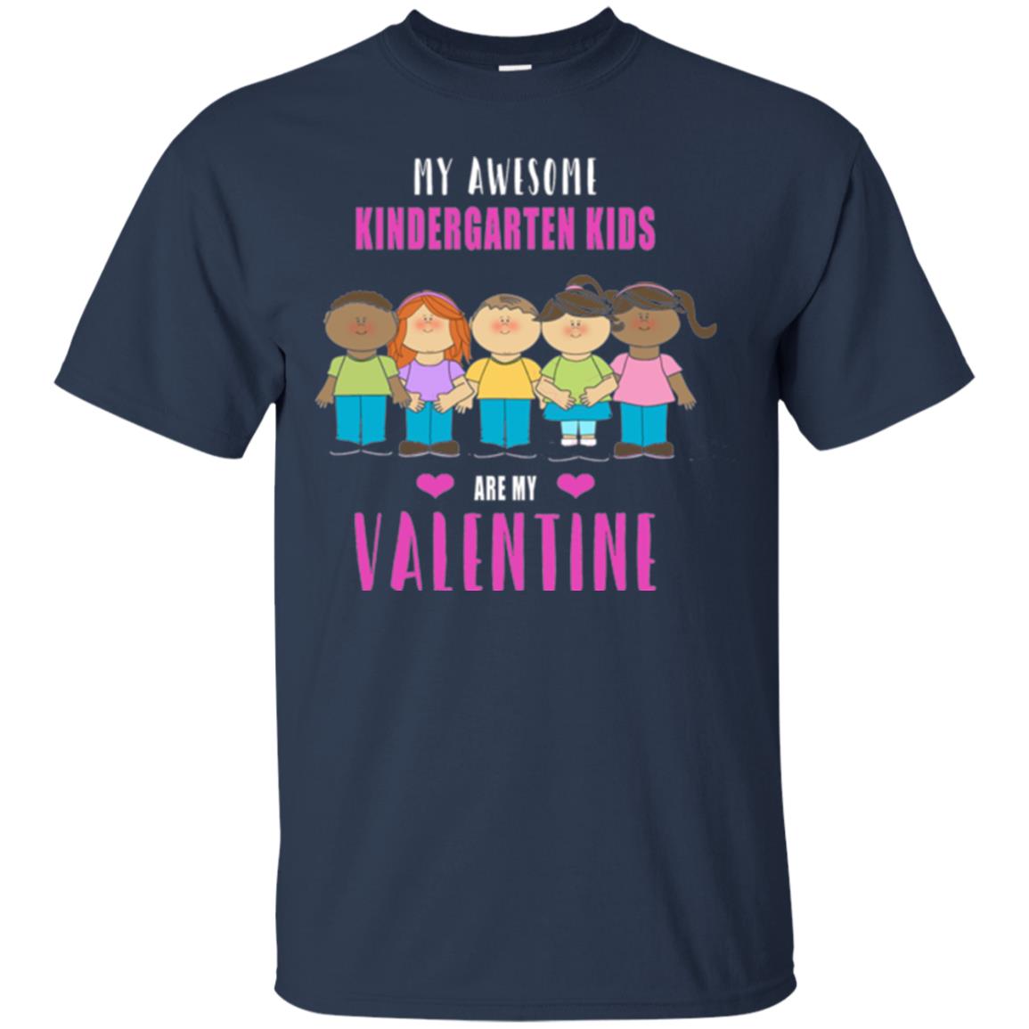 Kindergarten Teacher T-shirt My Awesome Kindergarten Kids Navy