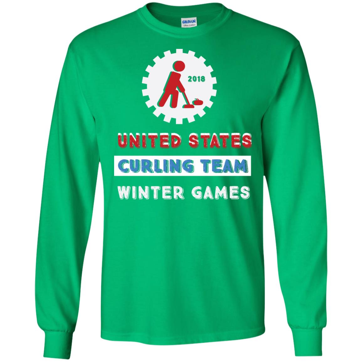 United States Curling Team Winter Games Curling Lover T-shirt Irish Green