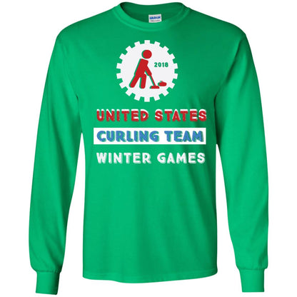 United States Curling Team Winter Games Curling Lover T-shirt Irish Green
