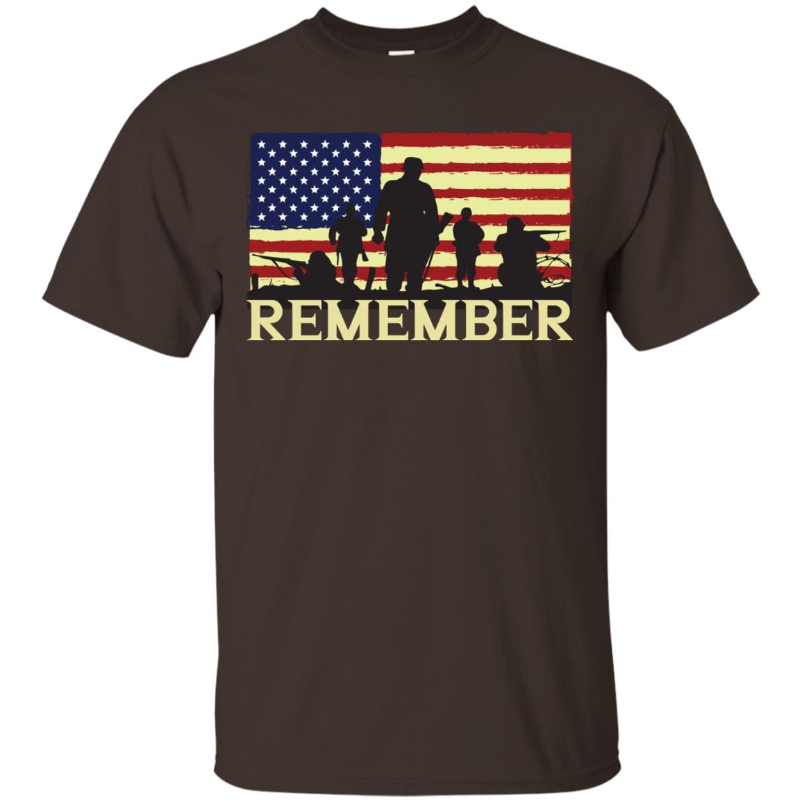 Military Of United States Memorial Day Shirt Dark Chocolate
