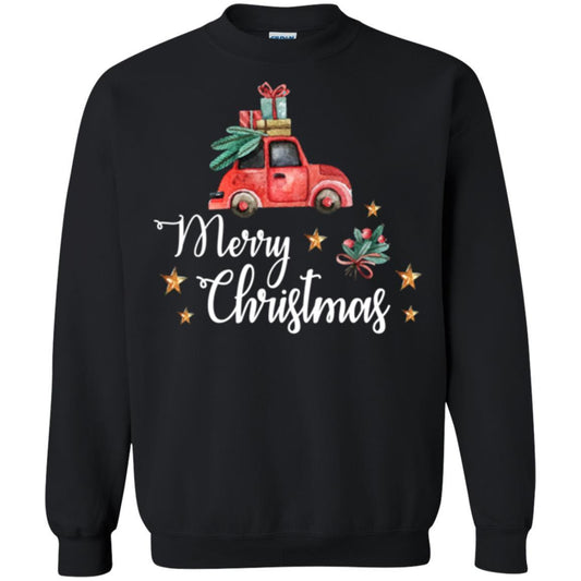 Car Lover T-shirt Merry Christmas T-shirt Black