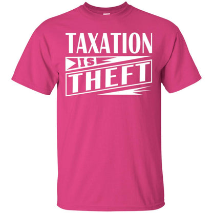 Taxation Is Theft Libertarian Anarchist T-shirt Heliconia