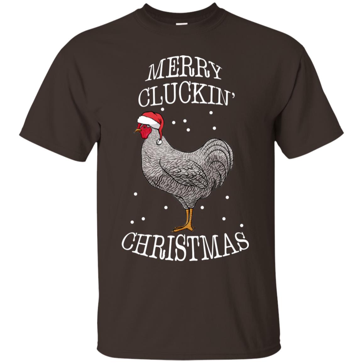 Merry Clucking Christmas Gift 2018 Shirt Dark Chocolate
