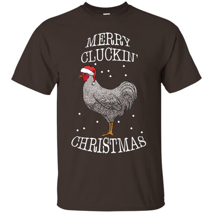 Merry Clucking Christmas Gift 2018 Shirt Dark Chocolate