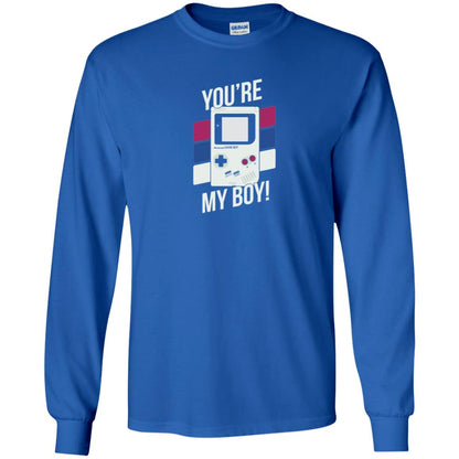 You_re My Boy Stripe Graphic Game Shirt For Boy Royal