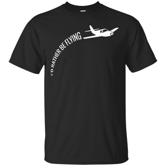 Airplane Pilot T-shirt I_d Rather Be Flying Black