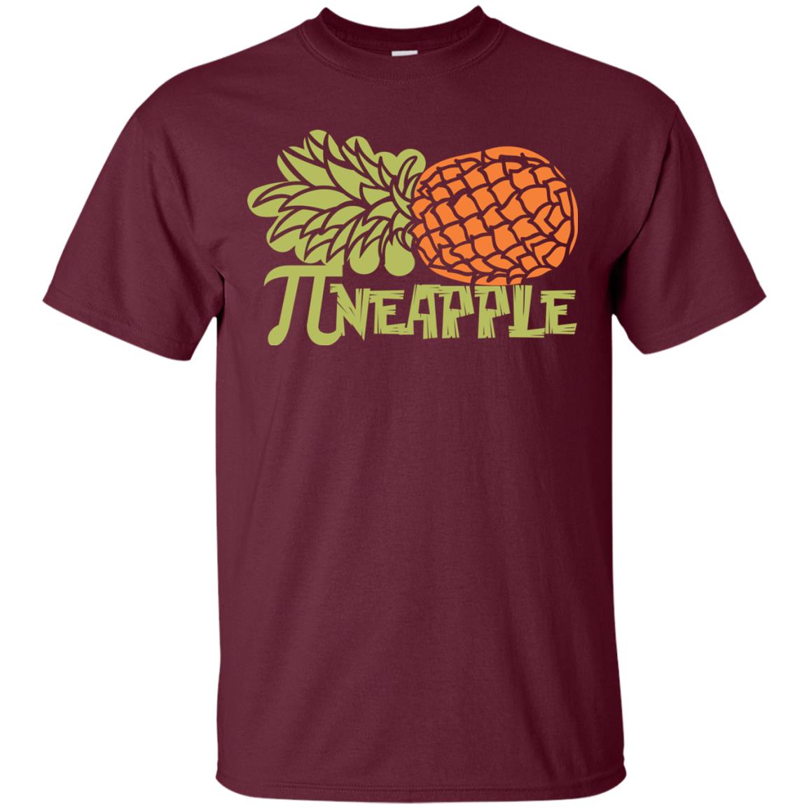 Cool Pineapple Pi Day T-shirt Maroon