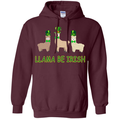 Llama Be Irish Ireland Gift Shirt Maroon