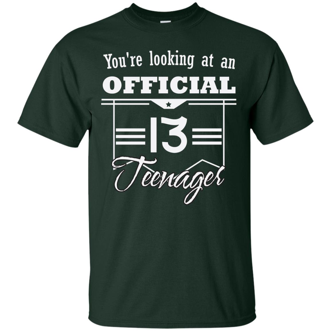 You're Looking At An Official 13 Teenager 13rd Birthday Shirt Forest