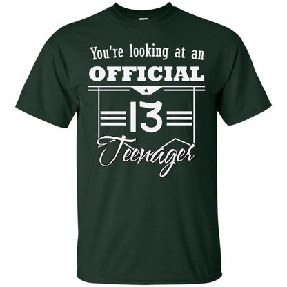 You're Looking At An Official 13 Teenager 13rd Birthday Shirt Forest