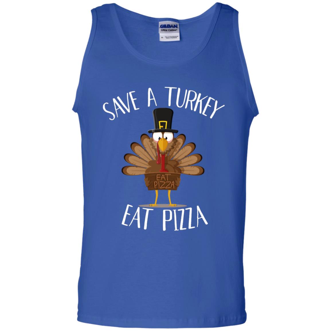 Save A Turkey Eat Pizza Thaksgiving Gift Shirt Royal