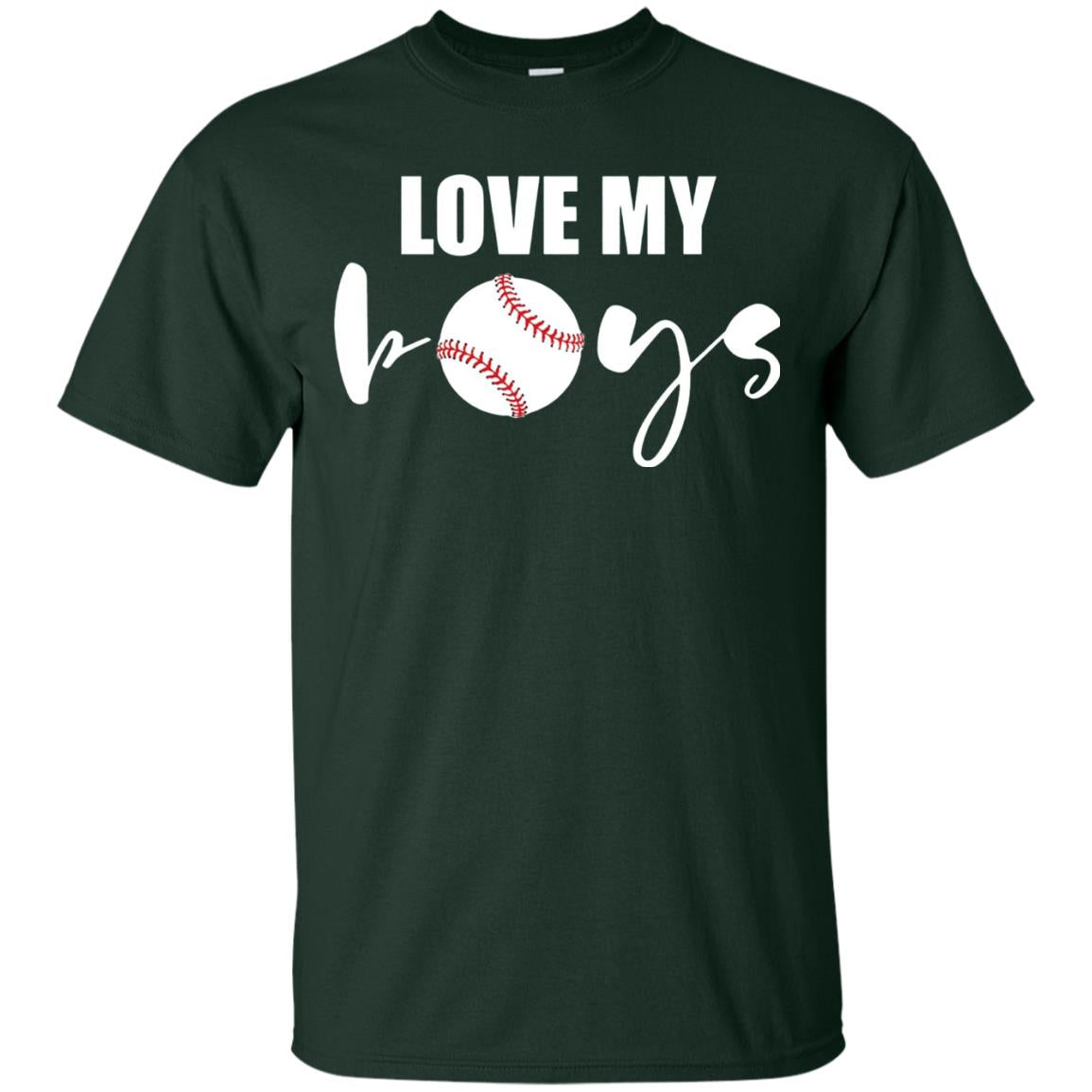 Love My Boys Mom And Dad Baseball Cheer Shirt Forest
