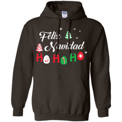 Chirstmas T-Shirt Feliz Navidad Ho Ho Ho Dark Chocolate