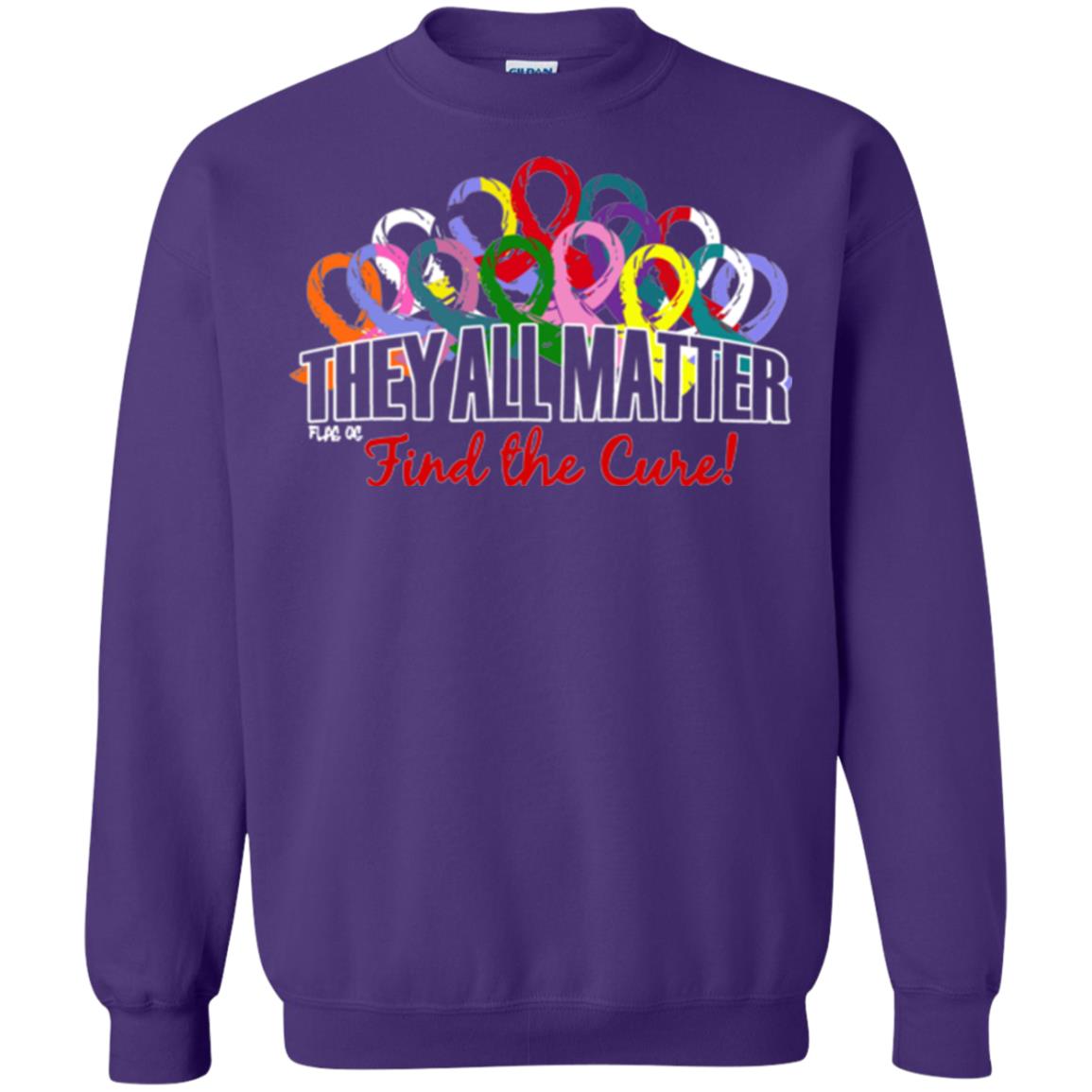 They All Matter Flag Of Find The Cure Cancer Awareness Shirt Purple