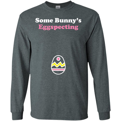 Easter Pregnant Shirt Some Bunnys Eggspecting Dark Heather